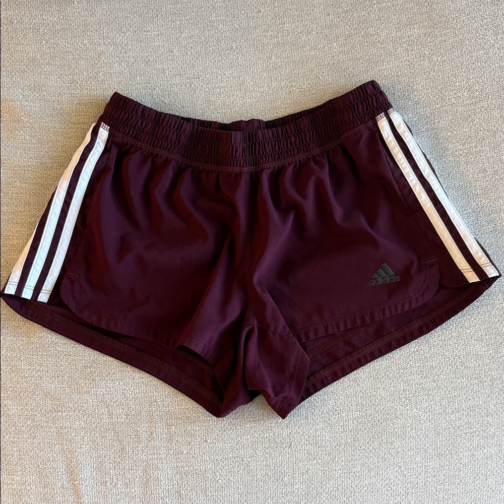Adidas Women's Maroon Athletic Shorts